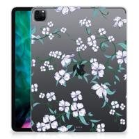 iPad Pro 12.9 (2020) | iPad Pro 12.9 (2021) Uniek Siliconen Hoesje Blossom White - thumbnail