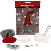 Creativ Company Mini hobbyset, kerstkabouter met grijze baard, h: 13 cm, 1 doos - thumbnail