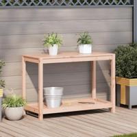Oppottafel met schap 108x50x75 cm massief douglashout - thumbnail
