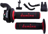 Domino gasdraaigreep armatuur "kre03". throttle grips alu sw 2-pull w.rubber a0 - thumbnail