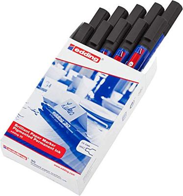 Viltstift edding 30 brilliant rond 1.5-3mm zwart | 10 stuks