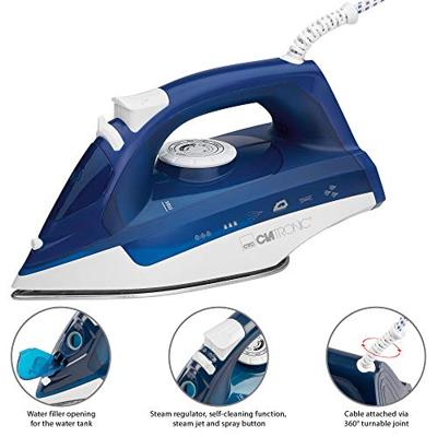 Clatronic DB 3704 Stoomstrijkijzer Wit, Blauw 2200 W