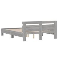 Bedframe met hoofdeinde bewerkt hout grijs sonoma 140x200 cm - thumbnail