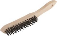 Wolfcraft handdraadborstel | staal | 4 rijen | 280mm | 1 stuk - 2722000 - thumbnail