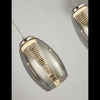 Searchlight Eetkamer hanglampCyclone chroom met smoke glas - 97292-4SM - thumbnail