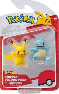 Pokemon Battle Feature Figure - Pikachu & Squirtle (Shocking Pikachu & Sitting Squirtle)