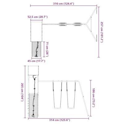 Speelhuis massief grenenhout