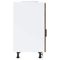 Keuken onderkast "Porto" bewerkt hout gerookt eikenkleurig - thumbnail