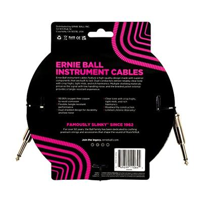 Ernie Ball 6395 braided instrument cable paars 5.5m Ernie Ball 6395 braided instrument cable paars 5.5m