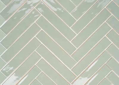 Wandtegel groen visgraat Sartoria Vernici 25x5cm summer vibes glans gerectificeerd