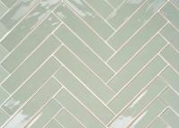 Wandtegel groen visgraat Sartoria Vernici 25x5cm summer vibes glans gerectificeerd - thumbnail