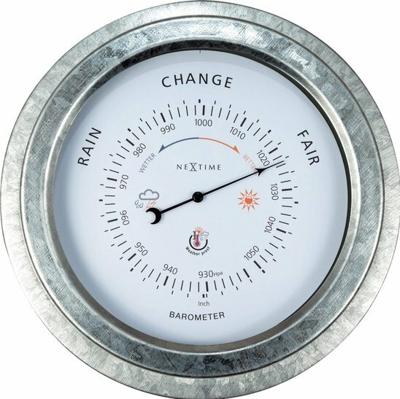 NeXtime NE-4303GA Buitenbarometer 22CM Metaal Verzinkt Orchid