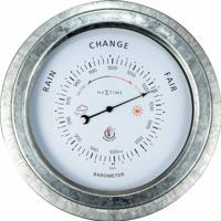 NeXtime NE-4303GA Buitenbarometer 22CM Metaal Verzinkt Orchid - thumbnail