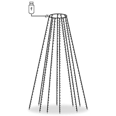 VidaXL Kerstboomverlichting 500 led's meerkleurig binnen/buiten 500 cm