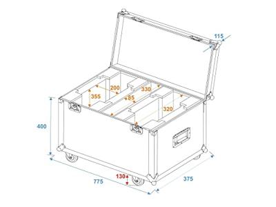 ROADINGER Flightcase 2x DMH-75.i/DMH-80/TMH XB-130 ROADINGER Flightcase 2x DMH-75.i/DMH-80/TMH XB-130