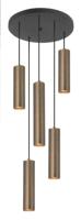 Highlight Hanglamp Perugia 5 lichts Ø 35 cm brons zwart - thumbnail