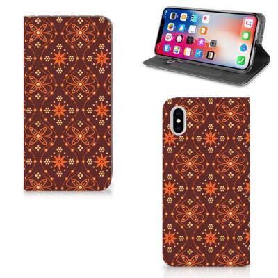 Apple iPhone Xs Max | Hoesje met Magneet | Batik Brown