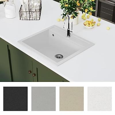 Gootsteen enkele bak graniet wit Gootsteen enkele bak graniet wit