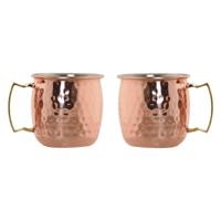 Set van 2 mokken Home ESPRIT Gouden 480 ml - thumbnail