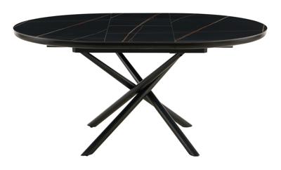 Artistiq Uitschuifbare Eettafel 'Arminda' 120 / 160 x 120cm, kleur zwart