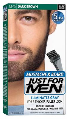 Just For Men Snor en baard donker bruin m45 (24 gr)