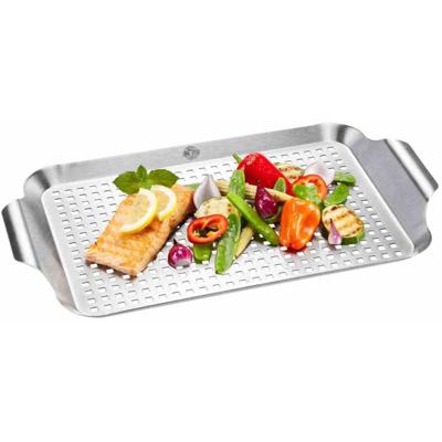 GEFU Grillpfanne BBQ groß Grillpan Zilver