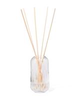 HEMA Vaas voor geurstokjes ⌀5.5x11cm glas ribbel transparant (transparant) - thumbnail