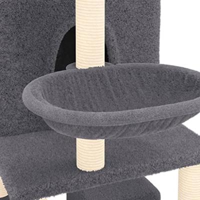 Kattenmeubel met sisal krabpalen 180 cm donkergrijs - thumbnail