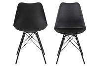 Bendt Eetkamerstoel 'Liva' PU, kleur Zwart - thumbnail