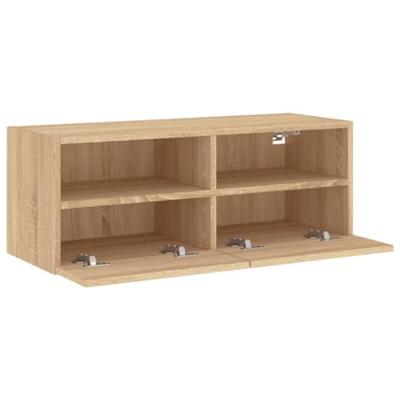 Tv-wandmeubel 80x30x30 cm bewerkt hout sonoma eikenkleurig