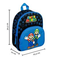 Undercover Rugzak met voorvak super mario blauw - thumbnail