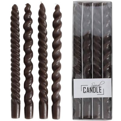 Drip diner kaars spiraal was bruin 10.2x2.7x31 cm 4 stuks HD Collection - Hd collection Drip diner kaars spiraal was bruin 10.2x2.7x31 cm 4 stuks HD Collection - Hd collection