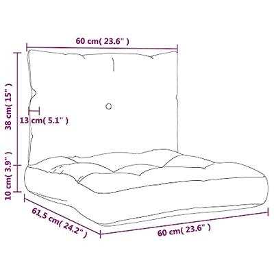 Palletkussens 2 st oxford stof roze - thumbnail