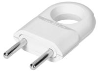 Orno Stekker euro met trekoog wit - 6140235 - thumbnail