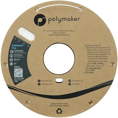 Polymaker PA12001 6938936713951 Filament PLA kunststof Highspeed filament 1.75 mm 1000 g Wit PolySonic™ 1 stuk(s) Polymaker PA12001 6938936713951 Filament PLA kunststof Highspeed filament 1.75 mm 1000 g Wit PolySonic™ 1 stuk(s)