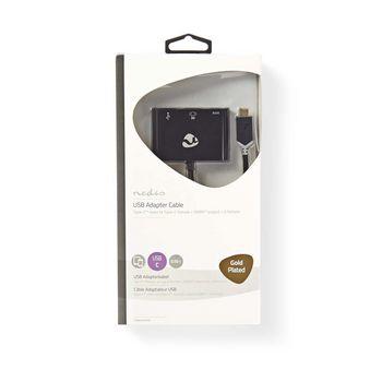Nedis USB-C naar HDMI, USB-A en USB-C multipoortadapter 15cm Nedis USB-C naar HDMI, USB-A en USB-C multipoortadapter 15cm