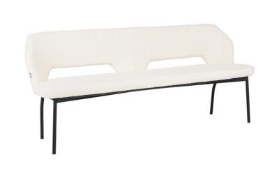 MUST Living Eetkamerbank 'Bloom' Bouclé, 190cm, kleur Naturel