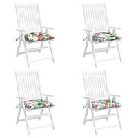 Stoelkussens 4 st 50x50x7 cm stof meerkleurig - thumbnail