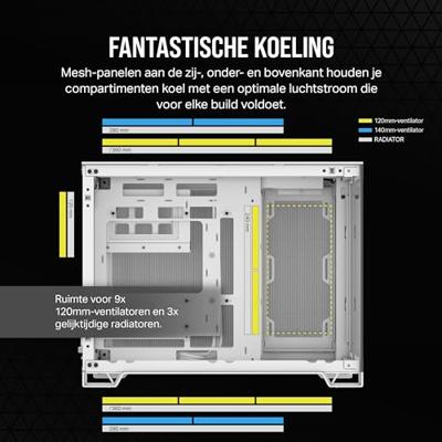 Corsair 2500X Midi-tower PC-behuizing Wit Zijvenster