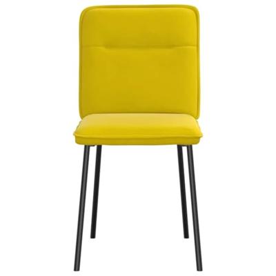 Eetkamerstoelen 4 st fluweel geel