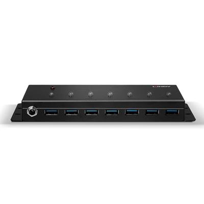 LINDY 7 Port USB 3.0 Metall Hub 43128 USB-hub 7 poorten USB-A USB 3.0 5 GBit/s Zwart LINDY 7 Port USB 3.0 Metall Hub 43128 USB-hub 7 poorten USB-A USB 3.0 5 GBit/s Zwart