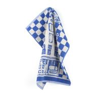 Bunzlau Castle Bunzlau Castle keukendoek Canal houses royal blue - thumbnail