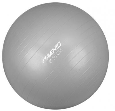 Avento fitnessbal 55 cm rubber zilver