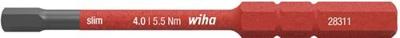 Wiha 283118040 Bit slimBit electric zeskant 4.0 mm x 75 mm - 37225