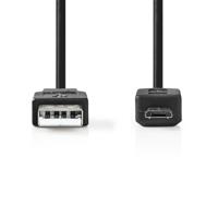 USB 2.0-Kabel | A Male - Micro-B Male | 2,0 m | Zwart - thumbnail