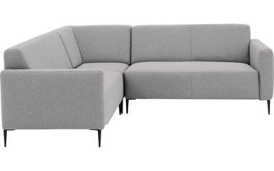 Goossens Bank Key West lichtgrijs, stof, 2-zits, modern design