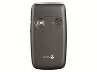 Doro Primo 408 by mobiele telefoon met groot kleurendisplay, verlicht toetsenbord, noodoproepknop, valsensor, camera, zaklamp, alarmfunctie, incl. tafellaadstation, 360092, grijs - thumbnail