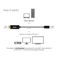 Club 3D HDMI to USB Type-C 4K60Hz Active Adapter M/F - thumbnail