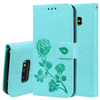 Rose reliëf horizontale Flip PU lederen case voor Galaxy S10e met houder & kaartsleuven & portemonnee (groen) Rose reliëf horizontale Flip PU lederen case voor Galaxy S10e met houder & kaartsleuven & portemonnee (groen)
