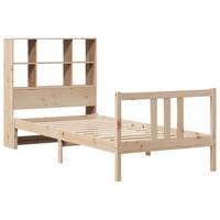 Bed met boekenkast zonder matras massief grenenhout 90x190 cm - thumbnail
